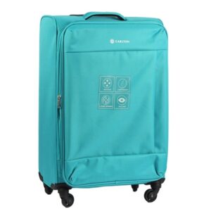 Carlton-Elante-69cm-4-Wheel-Soft-Top-Cabin-Luggage-Trolley-Turquoise
