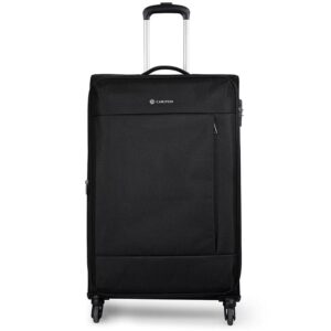 Carlton-Elante-80cm-4-Wheel-Soft-Top-Cabin-Luggage-Trolley-Black