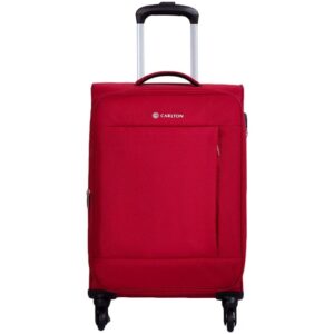 Carlton-Elante-80cm-4-Wheel-Soft-Top-Cabin-Luggage-Trolley-Red