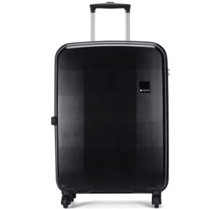 Carlton-PIXEL55BK-55cm-4-Wheel-Spinner-Hard-Top-Cabin-Size-Trolley-Black