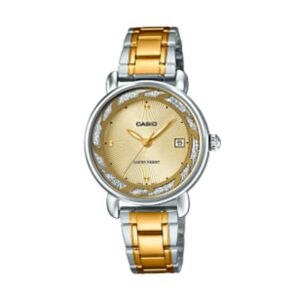 Casio-LTP-E120SG-9ADF-Women-s-Watch-Analog-Gold-Dial-Silver-Gold-Stainless-Band