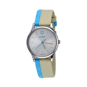 Casio-LTP-E133L-7B1DF-Women-s-Watch-Analog-Silver-Dial-Blue-White-Leather-Band
