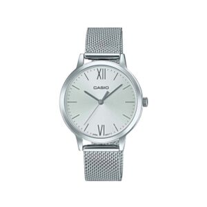 Casio-LTP-E157M-7ADF-Women-s-Watch-Analog-White-Dial-Silver-Stainless-Band