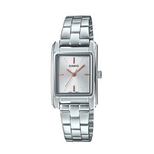Casio-LTP-E165D-7ADF-Women-s-Watch-Analog-Silver-Dial-Silver-Stainless-Band
