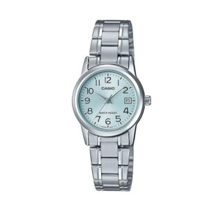 Casio-LTP-V002D-2BUDF-Women-s-Watch-Analog-Blue-Dial-Silver-Stainless-Band