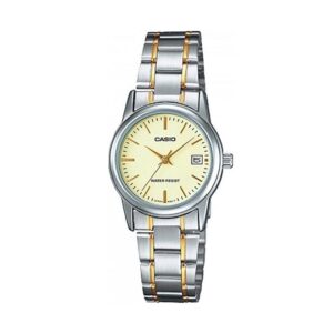 Casio-LTP-V002SG-9AUDF-Women-s-Watch-Analog-White-Dial-Silver-Stainless-Band