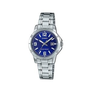 Casio-LTP-V004D-2BUDF-Women-s-Watch-Analog-Blue-Dial-Silver-Stainless-Band