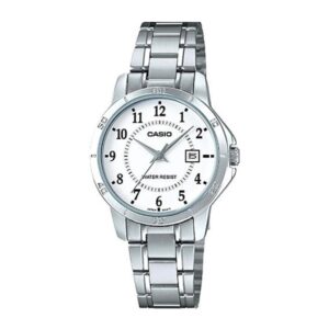 Casio-LTP-V004D-7BUDF-Women-s-Watch-Analog-White-Dial-Silver-Stainless-Band