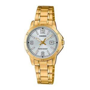 Casio-LTP-V004G-7B2UDF-Women-s-Watch-Analog-White-Dial-Gold-Stainless-Band