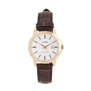 Casio-LTP-V004GL-7AUDF-Women-s-Watch-Analog-White-Dial-Brown-Leather-Band