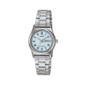 Casio-LTP-V006D-2BUDF-Women-s-Watch-Analog-White-Dial-Silver-Stainless-Band