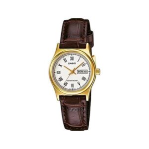Casio-LTP-V006GL-7BUD-Women-s-Watch-Analog-White-Dial-Brown-Leather-Band