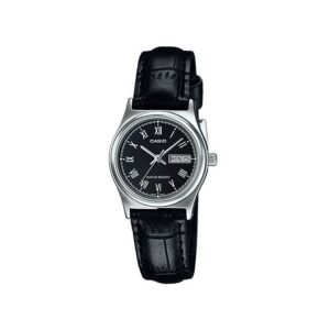 Casio-LTP-V006L-1BUDF-Women-s-Watch-Analog-Black-Dial-Black-Leather-Band