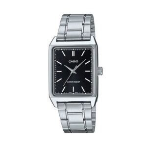 Casio-LTP-V007D-1BUDF-Women-s-Watch-Analog-Black-Dial-Silver-Stainless-Band