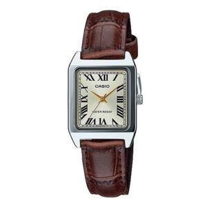 Casio-LTP-V007L-9BUDF-Women-s-Watch-Analog-White-Dial-Brown-Leather-Band