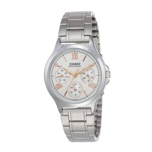 Casio-LTP-V300D-7AUDF-Women-s-Watch-Analog-White-Dial-Silver-Stainless-Band