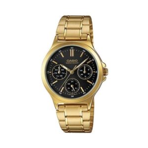 Casio-LTP-V300G-1AUDF-Women-s-Watch-Analog-Black-Dial-Gold-Stainless-Band