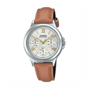 Casio-LTP-V300L-7A2UDF-Women-s-Watch-Analog-White-Dial-Brown-Leather-Band