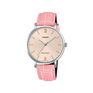 Casio-LTP-VT01L-4BUDF-Women-s-Watch-Analog-Pink-Dial-Pink-Leather-Band