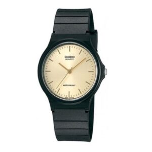 Casio, MQ-24-7ELDF, Mens Watch Analog, Silver Dial Black Resin Band