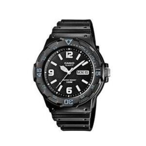 Casio, MRW-200H-1B2VDF, Mens Watch Analog, Black Dial Black Resin Band