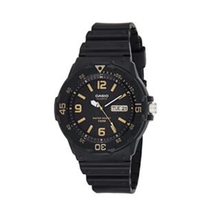 Casio, MRW-200H-1B3VDF, Mens Watch Analog, Black Dial Black Resin Band