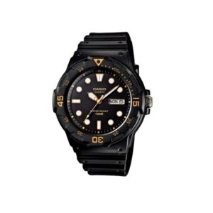 Casio, MRW-200H-1EVDF, Mens Watch Analog, Black Dial Black Resin Band