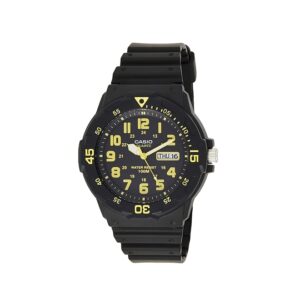 Casio, MRW-200H-9BVDF, Mens Watch Analog, Black Dial Black Resin Band