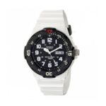 Casio, MRW-200HC-7BVDF, Mens Watch Analog, Black Dial White Resin Band