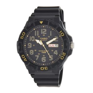 Casio, MRW-210H-1A2VDF, Mens Watch Analog, Black Dial Black Resin Band