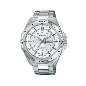 Casio, MTD-1085D-7AVDF, Mens Watch Analog, Silver Dial Silver Stainless Band