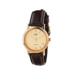 Casio, MTP-1095Q-9AD, Womens Watch Analog, Champagne Dial Brown Leather Band