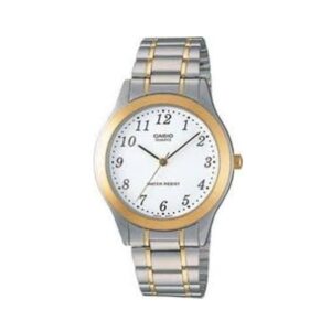 Casio, MTP-1128G-7BRDF, Mens Watch Analog, White Dial Silver Stainless Band