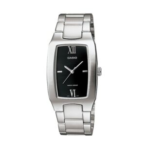 Casio-MTP-1165A-1C2DF-Men-s-Watch-Analog-Black-Dial-Silver-Stainless-Band