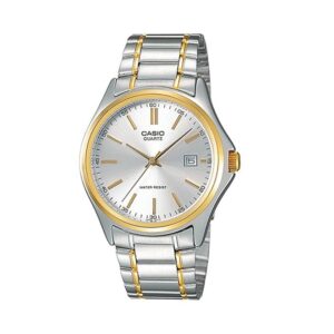 Casio-MTP-1183G-7ADF-Men-s-Watch-Analog-Silver-Dial-Silver-Gold-Stainless-Band