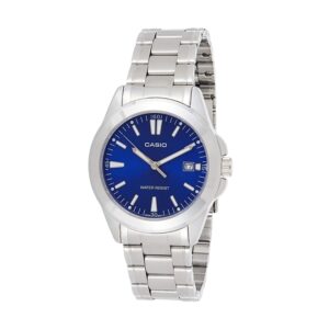 Casio-MTP-1215A-2A2DF-Men-s-Watch-Analog-Blue-Dial-Silver-Stainless-Band