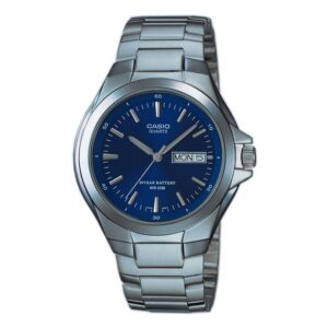 Casio-MTP-1228D-2AVDF-Men-s-Watch-Analog-Blue-Dial-Silver-Stainless-Band