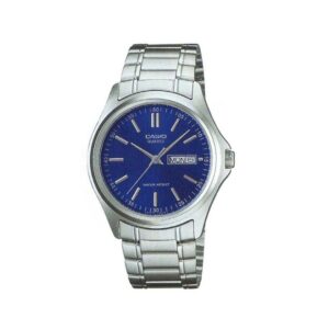 Casio-MTP-1239D-2ADF-Men-s-Watch-Analog-Blue-Dial-Silver-Stainless-Band