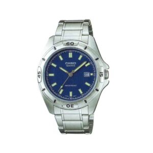 Casio-MTP-1244D-2ADF-Men-s-Watch-Analog-Blue-Dial-Silver-Stainless-Band