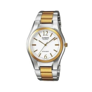 Casio-MTP-1253SG-7ADF-Men-s-Watch-Analog-White-Dial-Silver-Gold-Stainless-Band