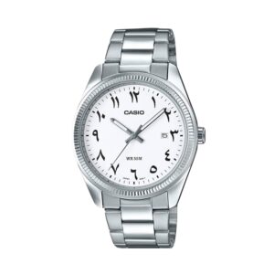 Casio-MTP-1302D-1B3VDF-Men-s-Watch-Analog-White-Dial-Silver-Stainless-Band