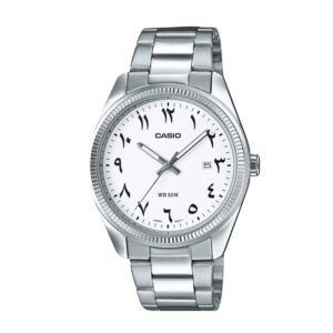 Casio-MTP-1302D-7B3VDF-Men-s-Watch-Analog-White-Dial-Silver-Stainless-Band