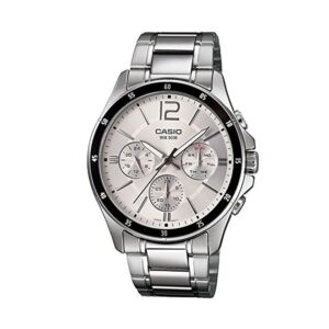 Casio-MTP-1374D-7AVDF-Men-s-Watch-Analog-White-Dial-Silver-Stainless-Band