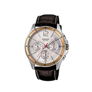 Casio-MTP-1374L-7AVD-Men-s-Watch-Analog-Silver-Dial-Black-Leather-Band