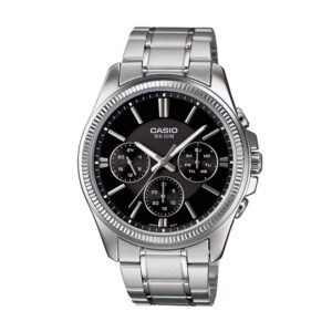 Casio-MTP-1375D-1AVDF-Men-s-Watch-Analog-Black-Dial-Silver-Stainless-Band