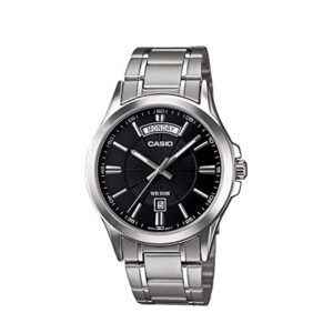 Casio-MTP-1381D-1AVDF-Men-s-Watch-Analog-Black-Dial-Silver-Stainless-Band