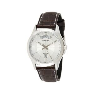 Casio-MTP-1381L-7AVDF-Men-s-Watch-Analog-White-Dial-Black-Leather-Band