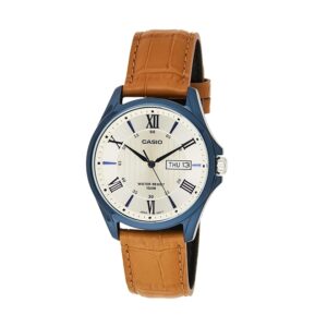 Casio-MTP-1384BUL-9AVDF-Men-s-Watch-Analog-White-Dial-Brown-Leather-Band