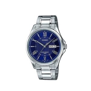 Casio-MTP-1384D-2AVDF-Men-s-Watch-Analog-Blue-Dial-Silver-Stainless-Band