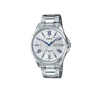 Casio-MTP-1384D-7A2VDF-Men-s-Watch-Analog-White-Dial-Silver-Stainless-Band